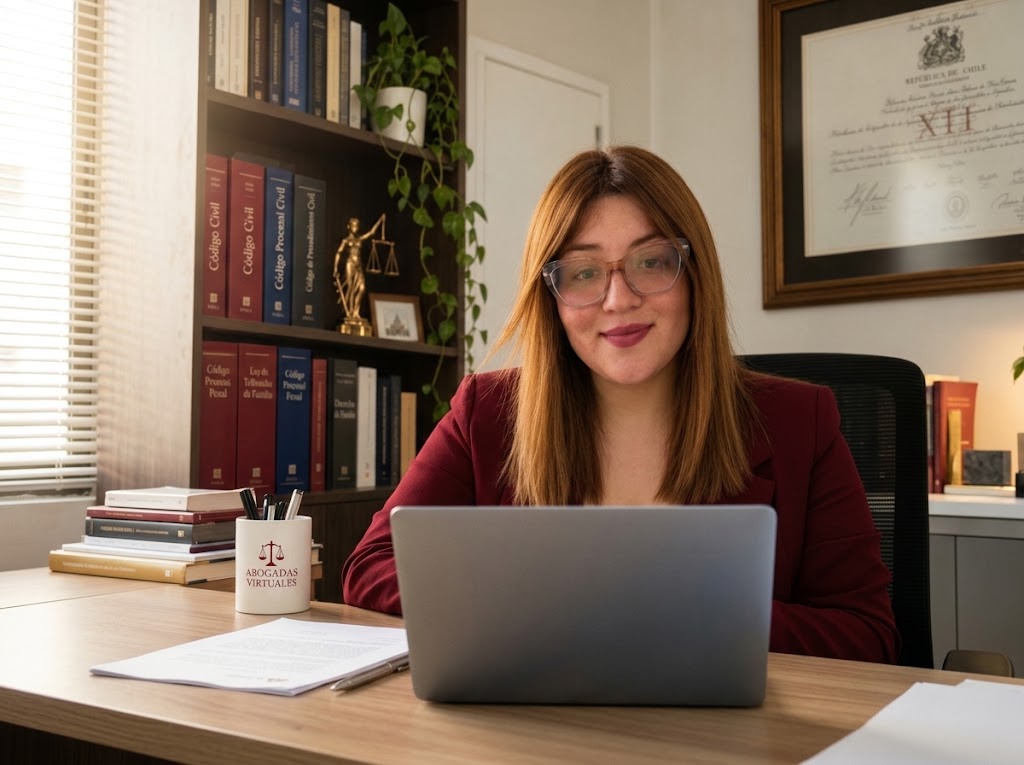 Abogada de Abogadas Virtuales Chile atendiendo una consulta
